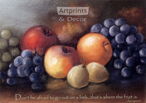 Fruit in Pastels - Framed Art Print