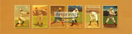 6 Baseball Cards - Art Print^