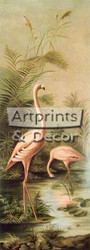 Flamingo Among the Palms - Framed Art Print