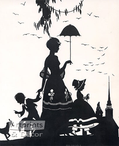 Sunday Morning (silhouette), Art Print at ArtPrintsAndDecor.com