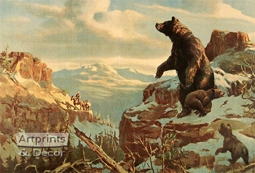 Mountain Bears - Framed Art Print