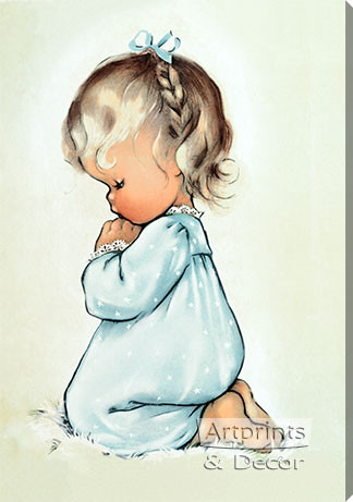 A Child's Prayer by Charlot Byj - Stretched Canvas Art Print