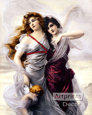 Enchanted Maidens by Edouard Bission - Art Print