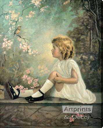 Song of the Lark by Florence Lindsey - Stretched Canvas Art Print