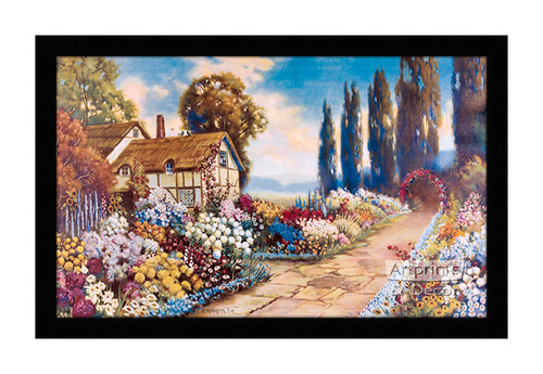 Old Fashion Garden - Framed Art Print