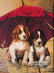 A Rainy Day - Stretched Canvas Art Print