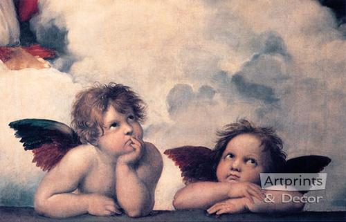 The Sistine Cherubs by Raphael - Framed Art Print