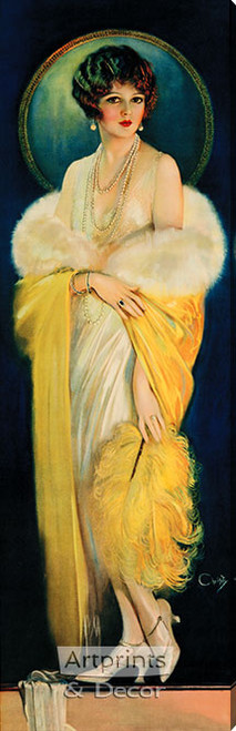 The Selz Good Shoes Lady by Howard Chandler Christy - Stretched Canvas Art Print