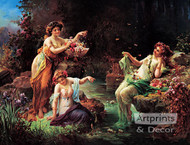Art Print of Vintage Art 10 x 22 Spring Fantasy by Hans Zatzka