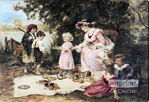 Little Lady Bountiful by Frederick Morgan - Stretched Canvas Art Print