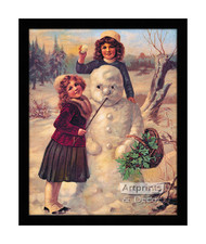 Winter Friends - Framed Art Print