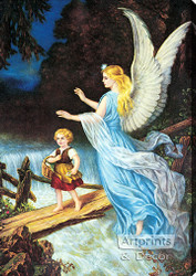 Guardian Angel by Heilige Schutzengel - Stretched Canvas Art Print