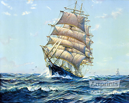 Clear Sailing by Frank Virins Smith - Framed Art Print