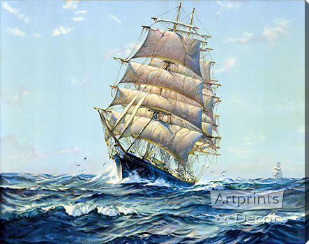 Clear Sailing by Frank Virins Smith – Stretched Canvas Art Print
