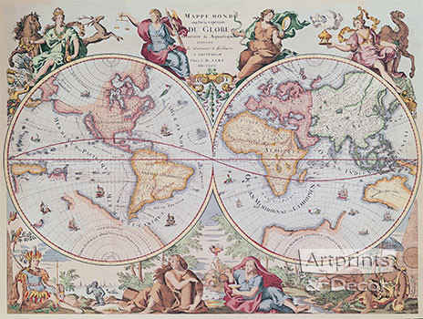 World Map 1792 - Art Print