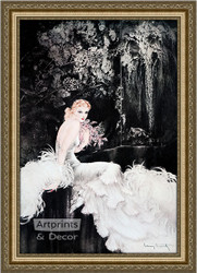 Orchids, Art Print by Louis Icart at ArtPrintsAndDecor.com