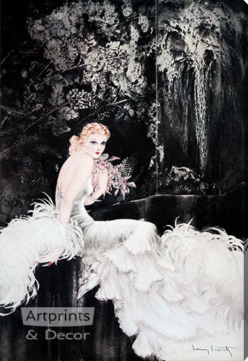 Orchids by Louis Icart - Stretched Canvas Art Print