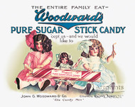 Woodward's Pure Sugar Stick Candy - Vintage Ad Art Print