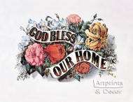 God Bless Our Home by Currier & Ives - Art Print