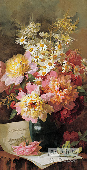 Spring Song, Art Print by Paul de Longpre at ArtPrintsAndDecor.com