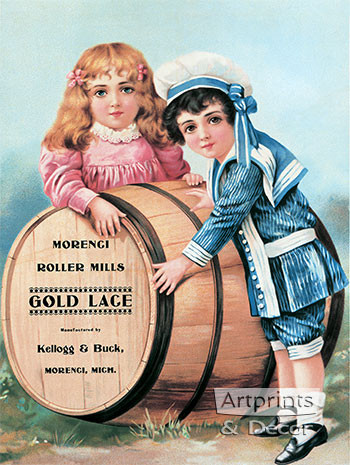 Gold Lace - Vintage Ad Art Print