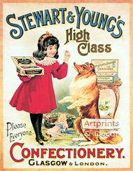 Stewart's & Young's Confectionery - Vintage Ad Art Print