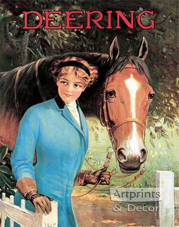 Deering by R. Atkinson Fox - Framed Vintage Ad Art Print