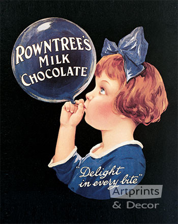 Rowntree's Milk Chocolate - Framed Vintage Ad Art Print
