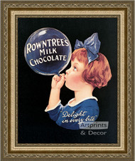 Rowntree's Milk Chocolate - Vintage Ad - Framed Art Print