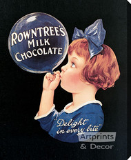 Rowntree's Milk Chocolate - Stretched Canvas Vintage Ad Art Print