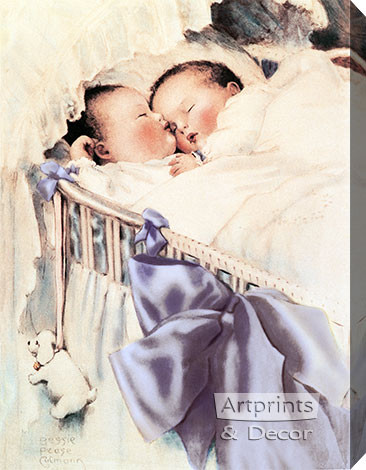 Double Blessing, Stretched Canvas Art Print by Bessie Pease
