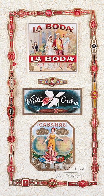 Vintage Cigar Labels 1 - Vintage Ad Art Print
