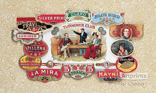 Vintage Cigar Labels 2 - Framed Vintage Ad Art Print