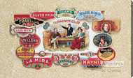 Vintage Cigar Labels 2 - Stretched Canvas Vintage Ad Art Print