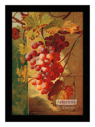 Red Grapes - Framed Art Print