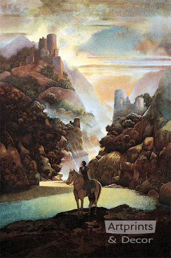 Aucassin Seeks for Nicolette by Maxfield Parrish - Art Print
