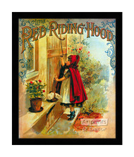 Little Red Riding Hood - Vintage Book Illustration - Framed Art Print