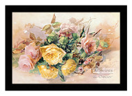 Pink & Yellow Roses - Framed Art Print