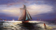 Moonlight Sail by William Henry Chandler - Art Print