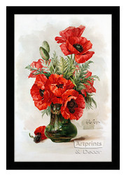 Red Poppies - Framed Art Print