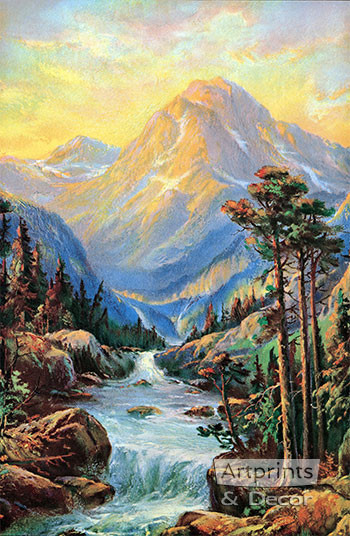 Golden Mountains - Framed Art Print