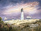 Cape Henlopen Lighthouse by William S. Dawson - Framed Art Print