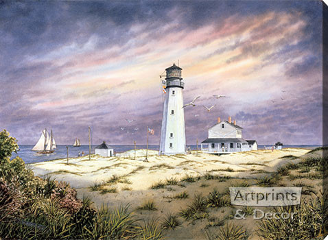 Cape Henlopen Lighthouse by William S. Dawson - Stretched Canvas Art Print