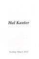 Hal Kanter In Memoriam Flyer