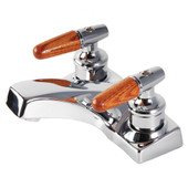 Bathroom Faucet 4" Wood Lever Handle