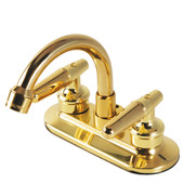 Washerless Bathroom Faucet Goose Neck Brass