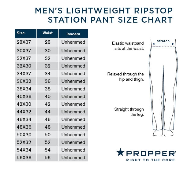 Propper Tactical Pants Size Chart
