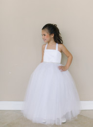Girls First Communion Tulle Dress | Flower Girl Dress By Amalee Couture