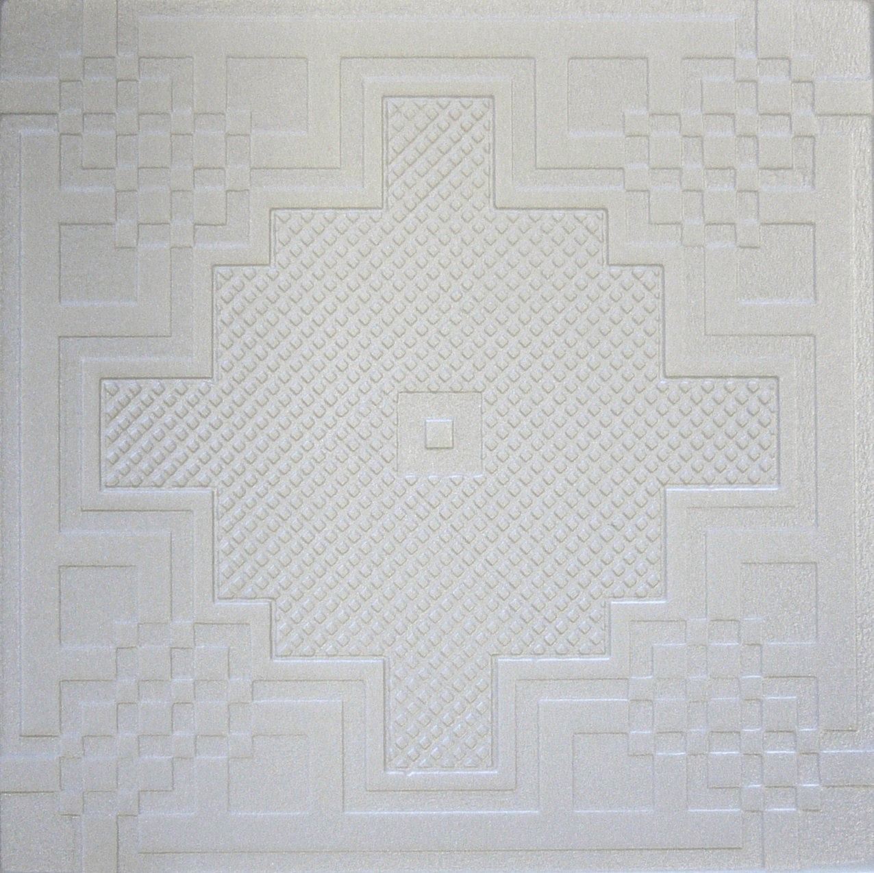 R51 Plain White Styrofoam Glue Up Ceiling Tile 20 X20 Box Of 48