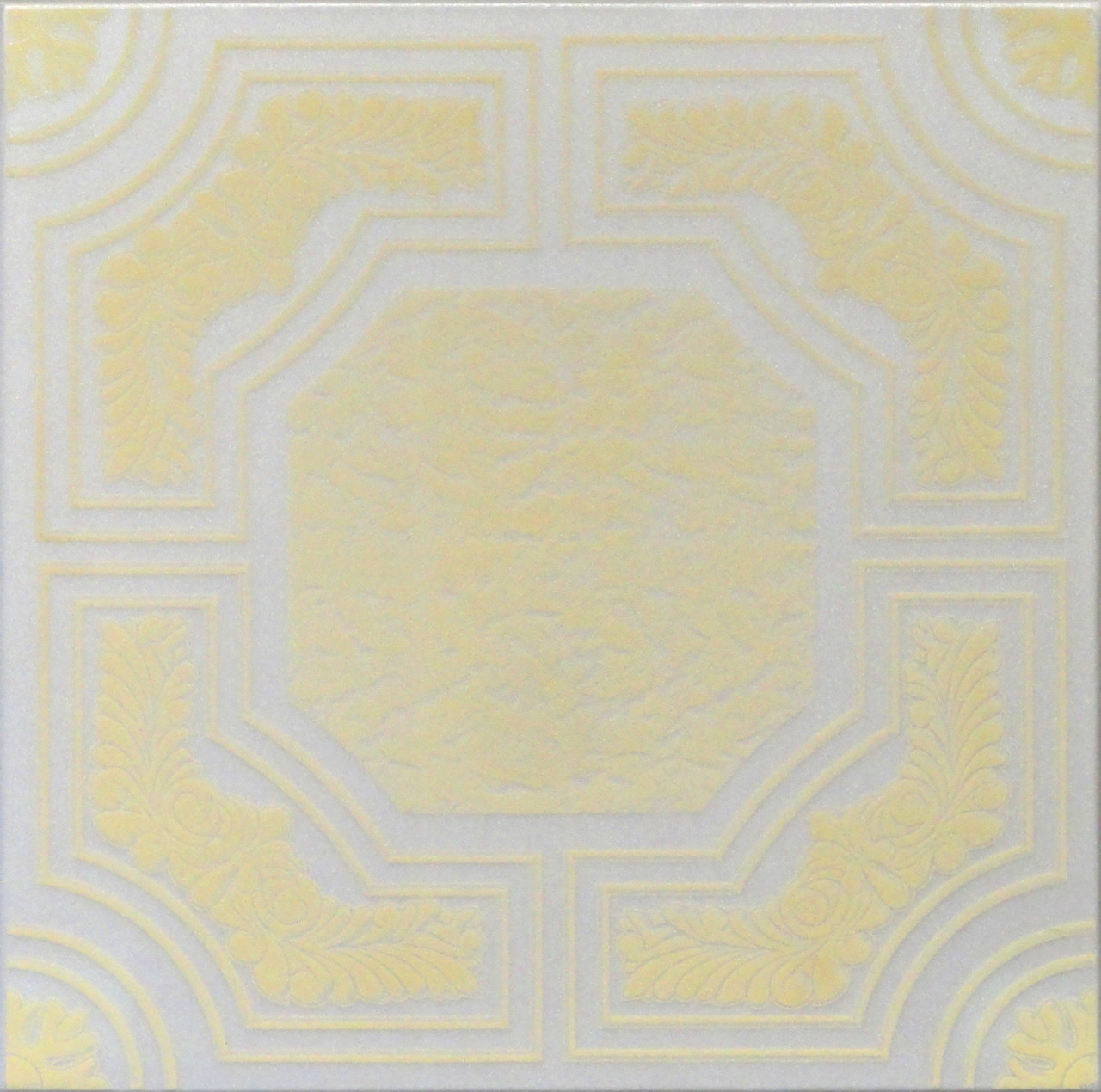 R28 White Yellow Printed Styrofoam Glue Up Ceiling Tile 20 X20